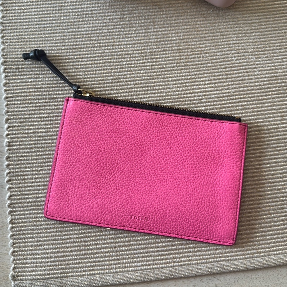 Pink fossil pouch